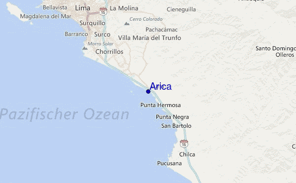 Arica Location Map