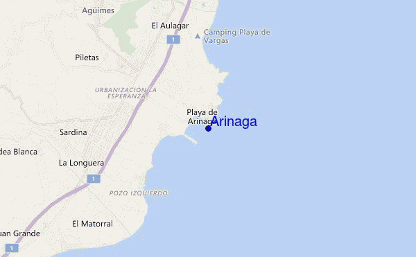 carte de localisation de Arinaga
