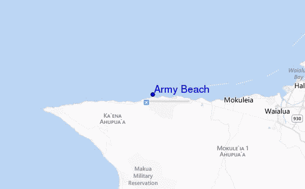 carte de localisation de Army Beach