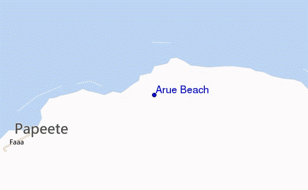carte de localisation de Arue Beach
