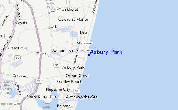 carte de localisation de Asbury Park