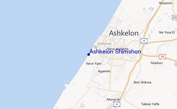 carte de localisation de Ashkelon Shimshon