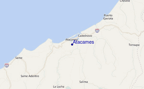 carte de localisation de Atacames