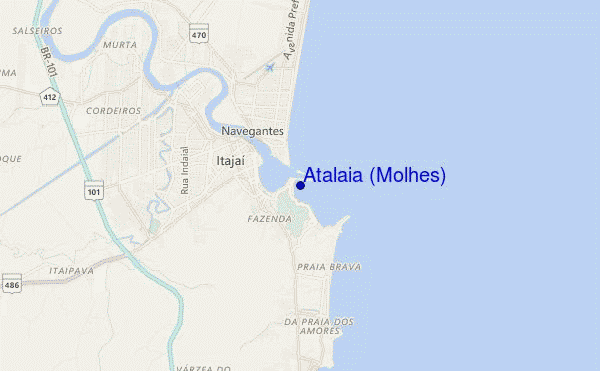 carte de localisation de Atalaia (Molhes)
