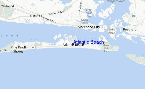 carte de localisation de Atlantic Beach