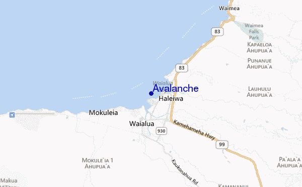 carte de localisation de Avalanche