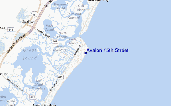 carte de localisation de Avalon 15th Street