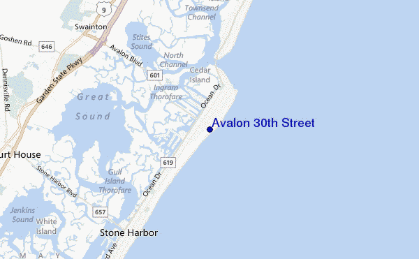 carte de localisation de Avalon 30th Street