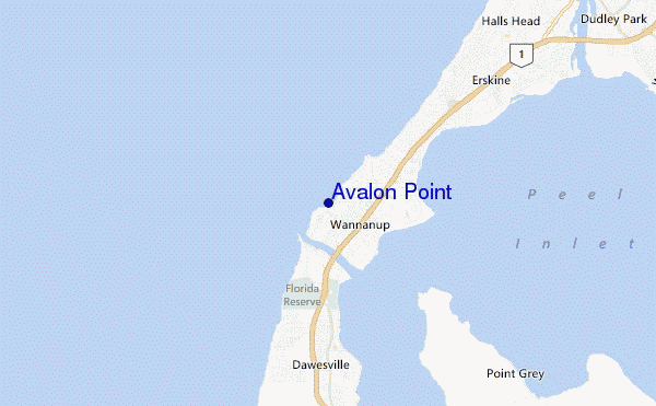carte de localisation de Avalon Point