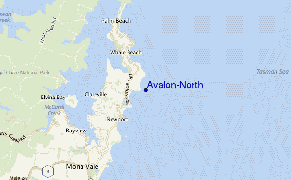 carte de localisation de Avalon-North