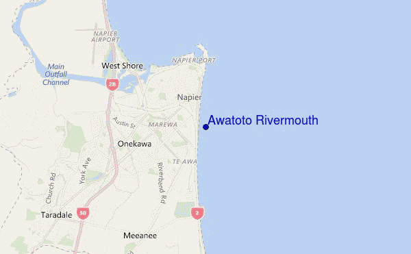 carte de localisation de Awatoto Rivermouth