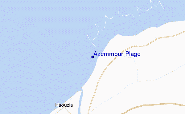 carte de localisation de Azemmour Plage