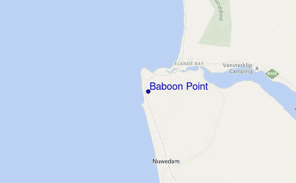 carte de localisation de Baboon Point