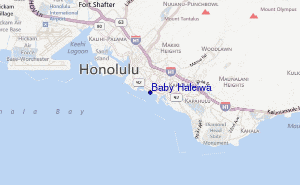 carte de localisation de Baby Haleiwa