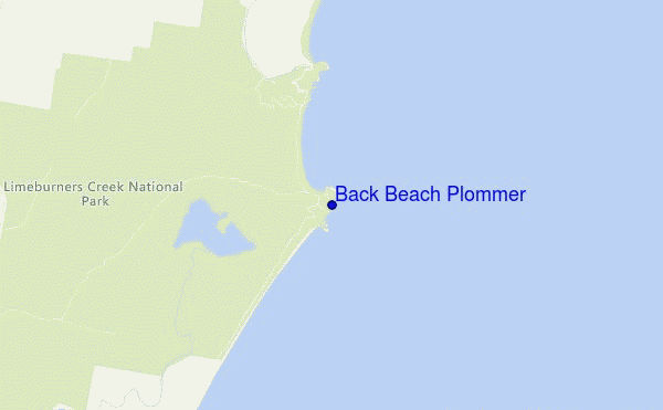 carte de localisation de Back Beach Plommer