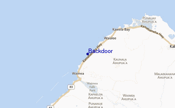 carte de localisation de Backdoor