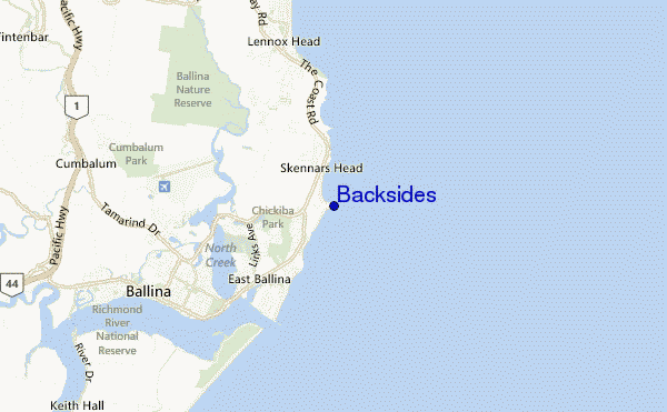 carte de localisation de Backsides
