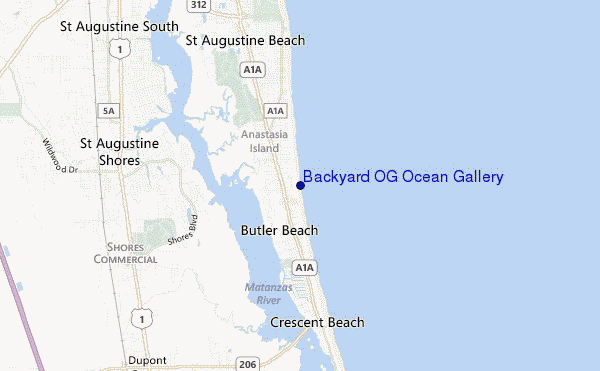 carte de localisation de Backyard OG Ocean Gallery