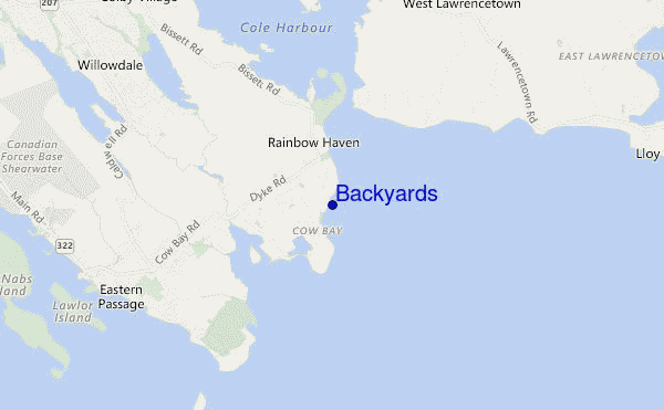carte de localisation de Backyards