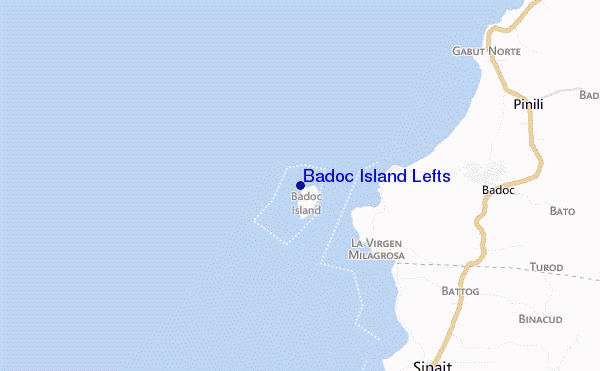 carte de localisation de Badoc Island Lefts