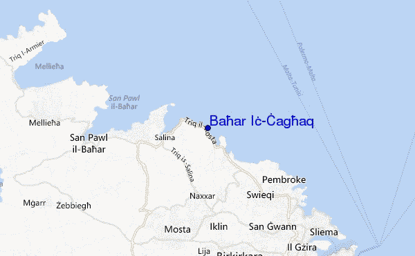 carte de localisation de Baħar Iċ-Ċagħaq