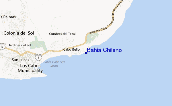 carte de localisation de Bahia Chileno