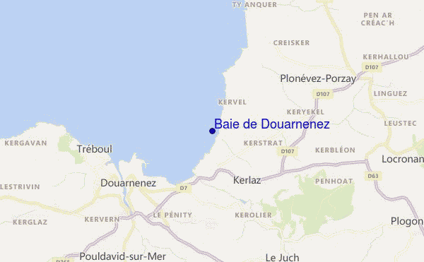 carte de localisation de Baie de Douarnenez