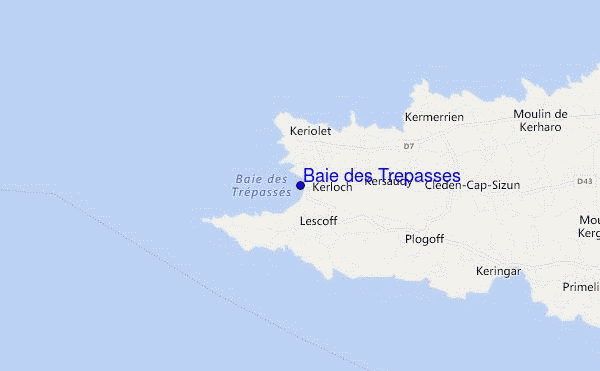 carte de localisation de Baie des Trepasses