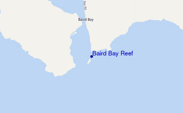 carte de localisation de Baird Bay Reef