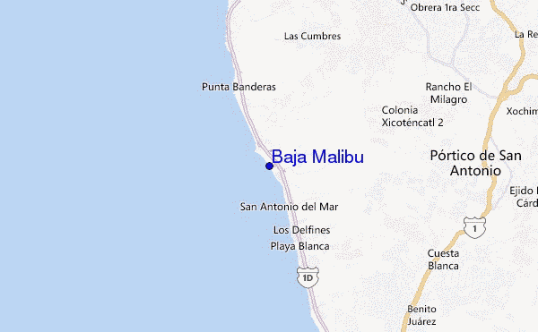 carte de localisation de Baja Malibu