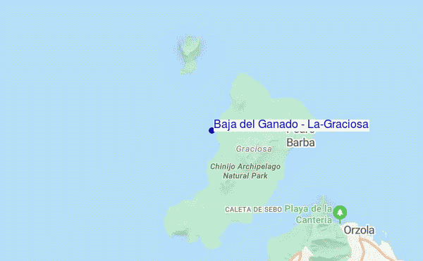 carte de localisation de Baja del Ganado - La-Graciosa