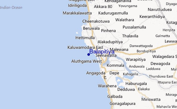 carte de localisation de Balapitiya