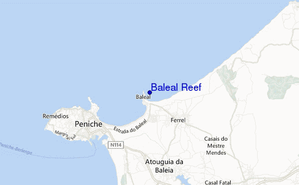 carte de localisation de Baleal Reef