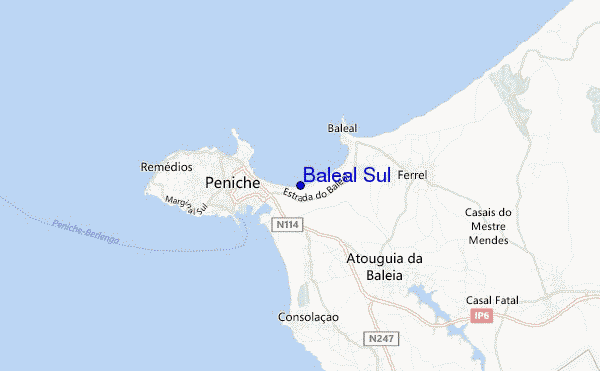 carte de localisation de Baleal Sul