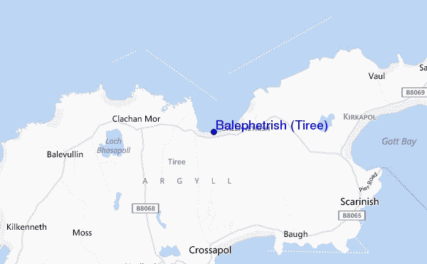 carte de localisation de Balephetrish (Tiree)