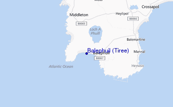 carte de localisation de Balephuil (Tiree)