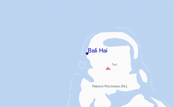 carte de localisation de Bali Hai