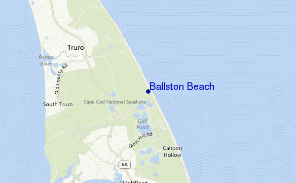 carte de localisation de Ballston Beach