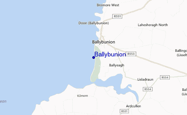 carte de localisation de Ballybunion