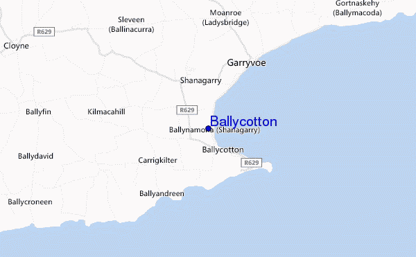 carte de localisation de Ballycotton