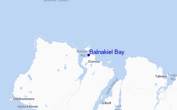 Balnakiel Bay Location Map