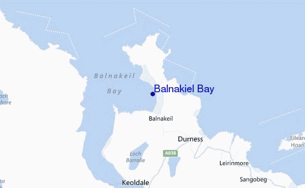 carte de localisation de Balnakiel Bay