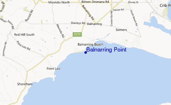 carte de localisation de Balnarring Point