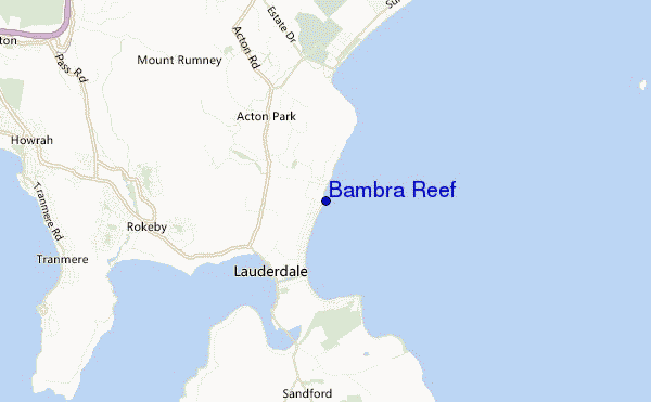 carte de localisation de Bambra Reef