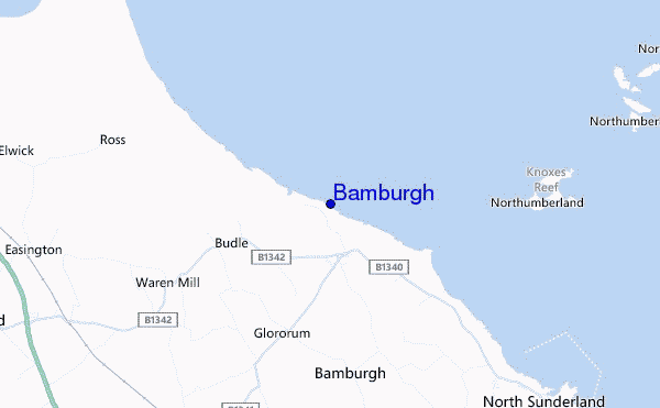 carte de localisation de Bamburgh