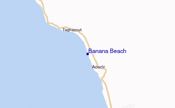 carte de localisation de Banana Beach