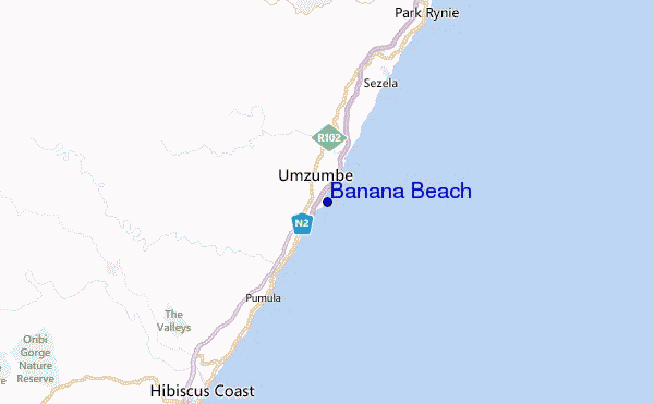 Banana Beach Location Map