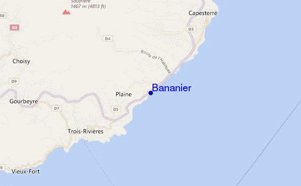 carte de localisation de Bananier