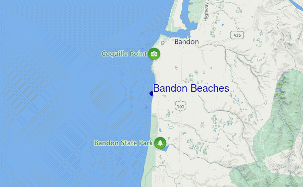 carte de localisation de Bandon Beaches