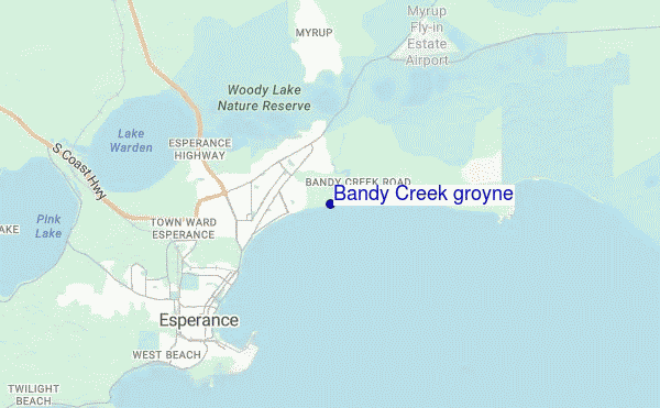 carte de localisation de Bandy Creek groyne